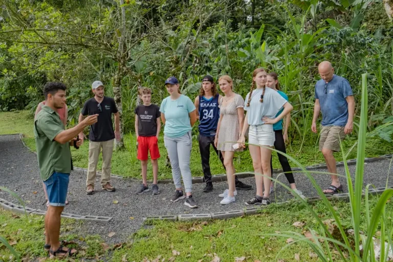 Persons in one of the sloth tour in the day